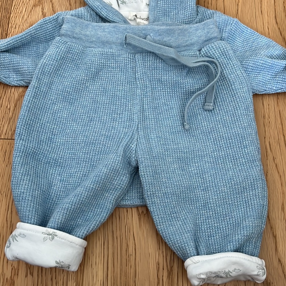 Babycottons waffle suit - safari 6 months - Picture 4 of 5